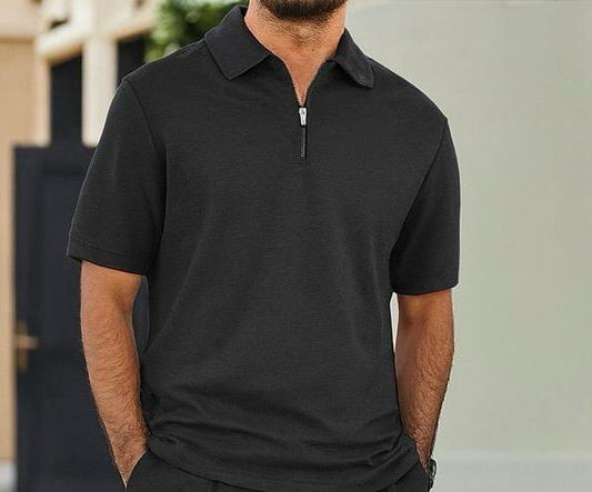 Midnight Zipper Polo(Black)