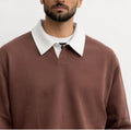 Brown polo collar sweater